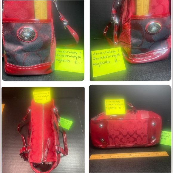 Beautiful Mixed Media Coach Signature Tote Gorgeous! Used only once or twice - Picture 9 of 17